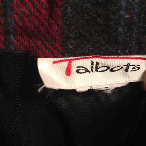 The Talbots Woman Skirt Red Plaid Lined Adjustable waist size - Picture 7 of 9